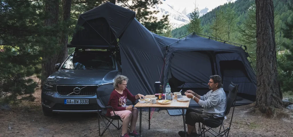 qeedo Dachzelt Hybrid 3+, leihen, kaufen, Südzelt Dachzelt mieten im Allgäu – Roadtrip mit Qeedo Dachzelt